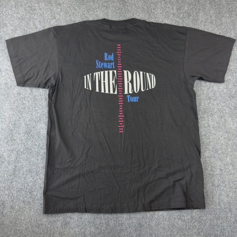 Vintage Rod Stewart 1996 In The Round Tour Shirt XL Winterland Made in USA Black - Picture 6 of 8